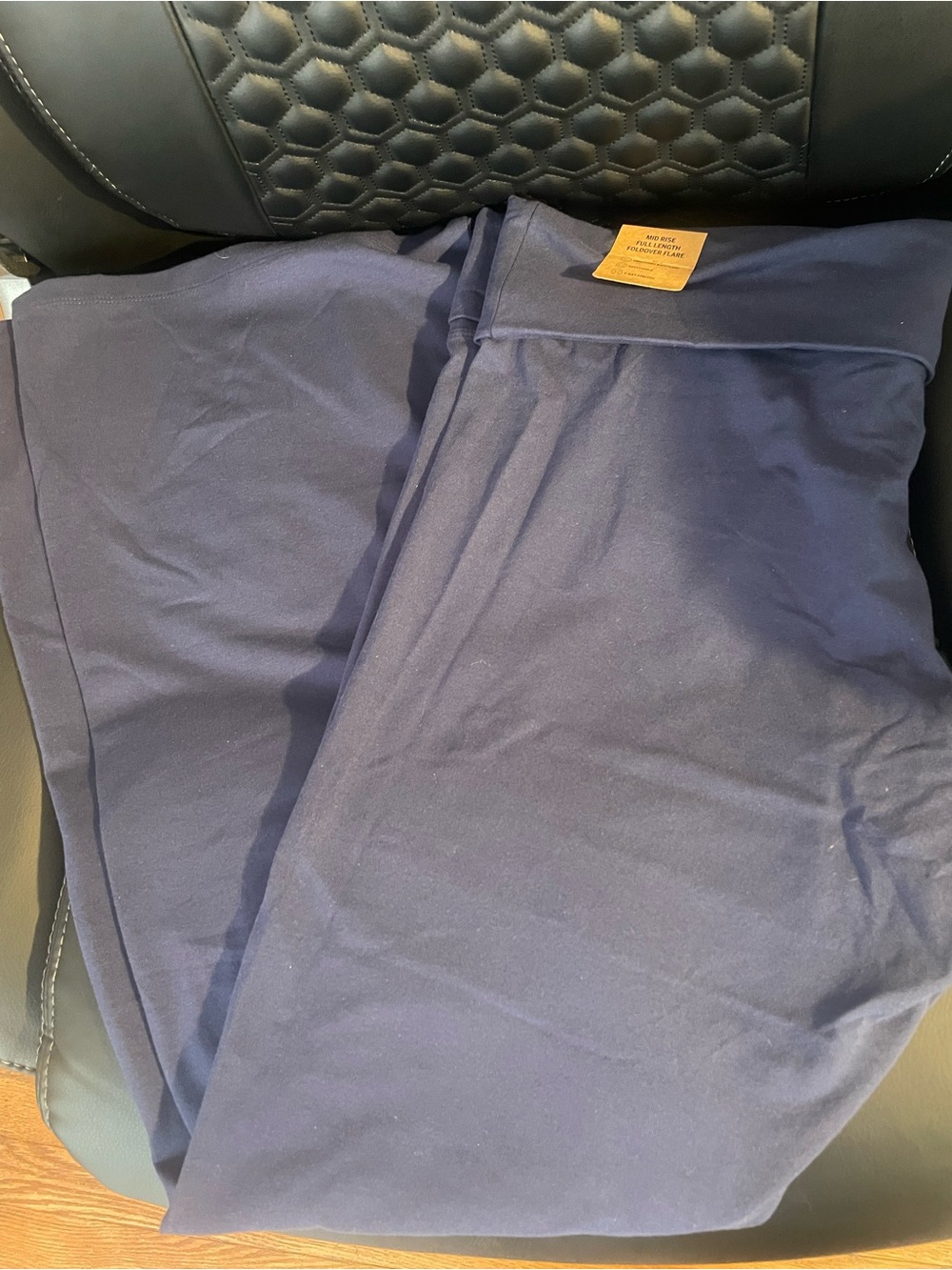 XXL PINK Midrise Full Length Foldover Flare Yogas
